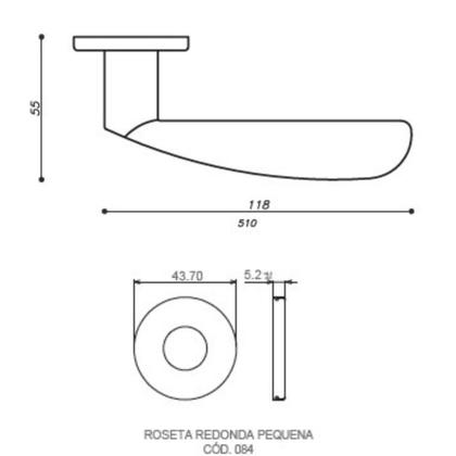 Imagem de Fechadura Externa Fly Z 108410/40 - Cromado