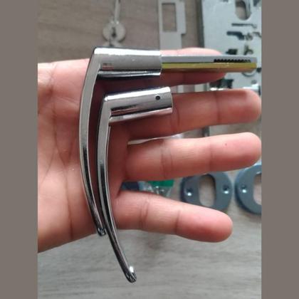 Imagem de Fechadura Externa Inox Polido Cromada Redonda 2600/11-IP Premium ALIANÇA