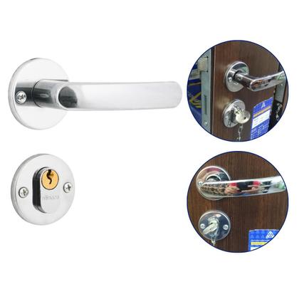 Imagem de Fechadura Externa Inox Polido Cromada Redonda 2600/11-IP Premium ALIANÇA