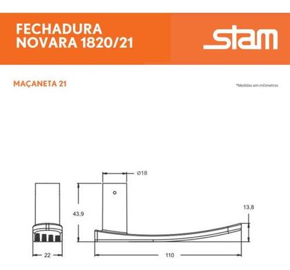 Imagem de Fechadura Externa Oxidado 1801/21 Stam Tambor Cilindro