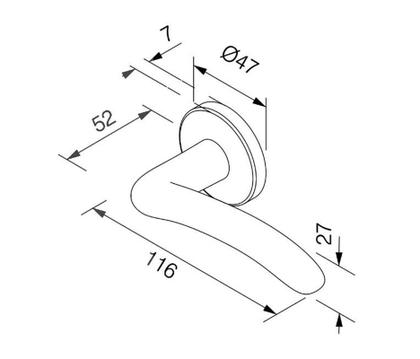 Imagem de Fechadura Externa Pado Classic 40mm Roseta Cromada 691-80e