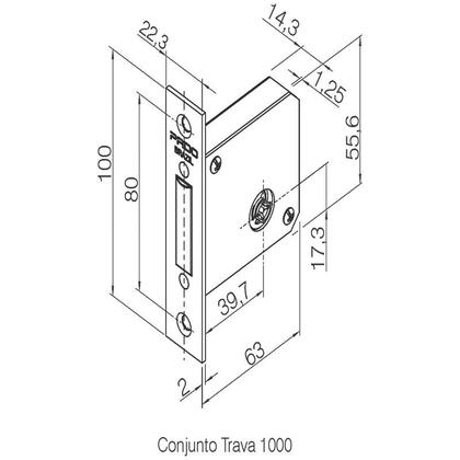 Imagem de Fechadura Externa Pado Trava Tetra 1500 RQ2 BRT