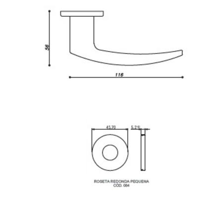 Imagem de Fechadura Externa Polo z 108429/45ZC - Cromado