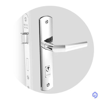 Imagem de Fechadura Externa Popline Espelho Cromado Reto