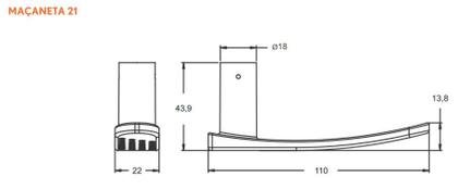 Imagem de Fechadura externa tetra stam 1800/21 espelho inox