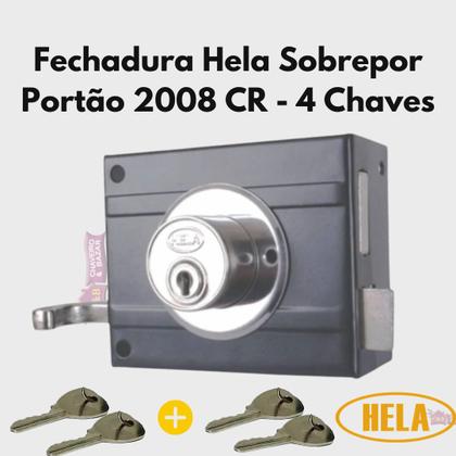 Imagem de Fechadura Hela Sobrepor Portão 2008 CR - 4 Chaves 