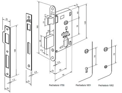 Imagem de Fechadura imab hato inox escovada externa
