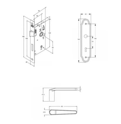 Imagem de Fechadura Inox Interna Stam P/portas de madeira Quarto Casa