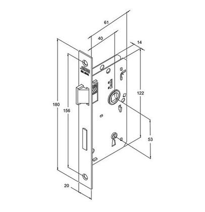 Imagem de Fechadura Interna 3100 Roseta Quadrada Broca 40mm Stam