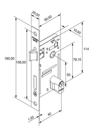 Imagem de Fechadura Interna Pado Porta Madeira Roseta Cromada 401 40mm