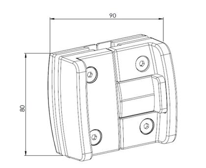 Imagem de Fechadura Janela Correr Vidro/Vidro Blindex Bate Fecha Bronze