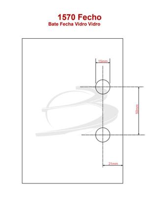 Imagem de Fechadura Janela Correr Vidro/Vidro Blindex Bate Fecha Bronze