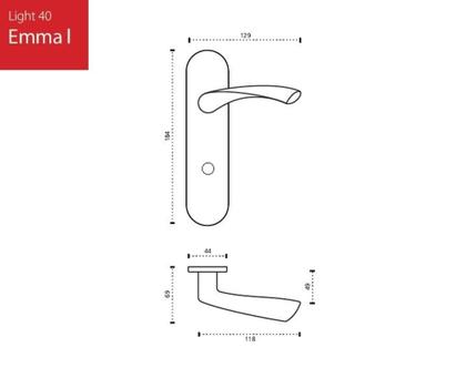 Imagem de Fechadura Lockwell Emma 40mm Banheiro Espelho Cromado