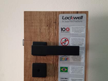 Imagem de Fechadura Lockwell Set 40mm Banheiro Preta