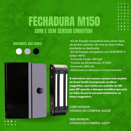 Imagem de Fechadura Magnética 150kg Porta Vidro Blindex Controles Teclado Rfid Tags