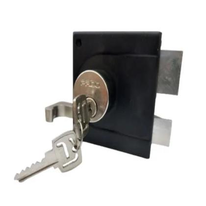 Imagem de Fechadura pado 525-80 preto sobrepor portao alum mad ferro