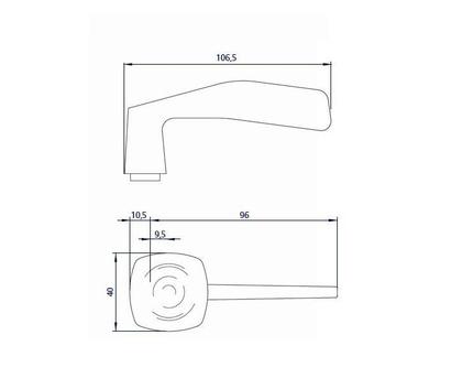 Imagem de Fechadura Papaiz Mz30 Externa 40mm Roseta Oxidada