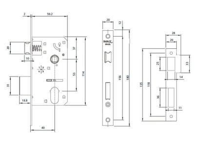 Imagem de Fechadura Papaiz Mz640 Externa 40mm Roseta Cromada