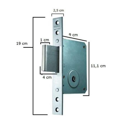 Imagem de Fechadura Papaiz Trava 142 Tetra (4 Voltas) CR (3 Chaves)