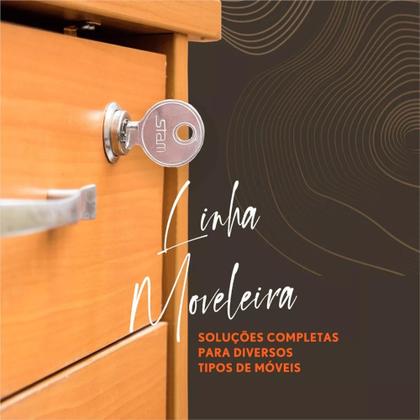 Imagem de Fechadura para Móveis Gaveta Armário Inox 301 Stam