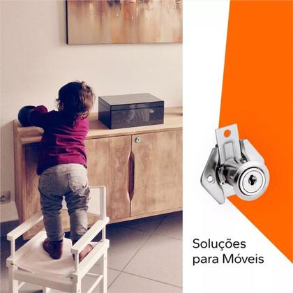 Imagem de Fechadura para Móveis Gaveta Armário Inox 301 Stam