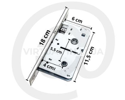 Imagem de Fechadura Para Porta De Banheiro WC Broca 40mm Preto Soprano