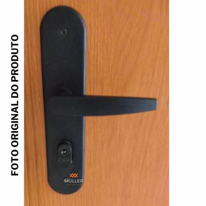 Imagem de Fechadura para Porta de Madeira Interna Externa Preto Fosco 804/33