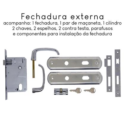 Imagem de Fechadura Para Porta Externa 55mm Espelho Cromado Aliança