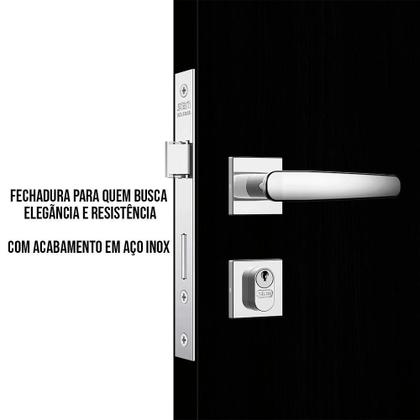 Imagem de Fechadura Para Porta Externa Broca 40 Mm Stam Inox Polido