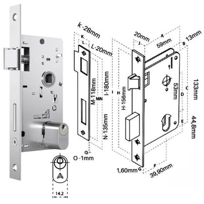 Imagem de Fechadura Para Porta Externa Perfil Aredondado Aço Inox 10Un