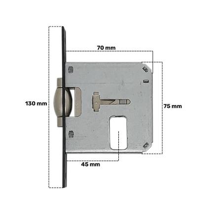 Imagem de Fechadura Para Porta Externa Rolete Pivotante Preto Pado