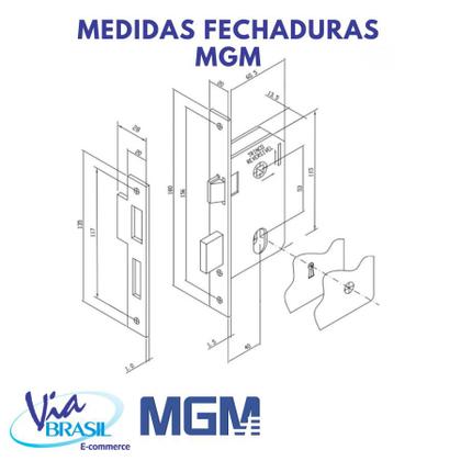 Imagem de Fechadura para porta externa stilo bronze mgm 469