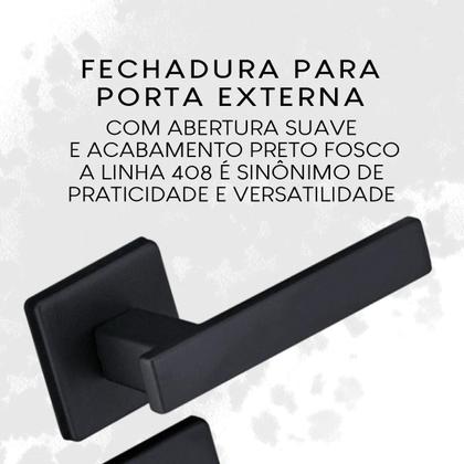 Imagem de Fechadura Para Porta Ferro Madeira Externa 40 Mm Preto - Pado