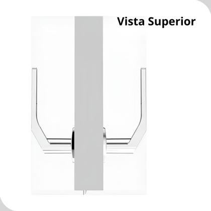 Imagem de Fechadura Para Porta Reta Cromada Quarto Banheiro ESP26 (40X53) Prata