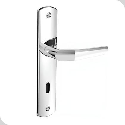 Imagem de Fechadura Para Porta Reta Cromada Quarto Banheiro ESP26 (40X53) Prata