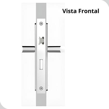 Imagem de Fechadura Para Porta Reta Cromada Quarto Banheiro ESP26 (40X53) Prata