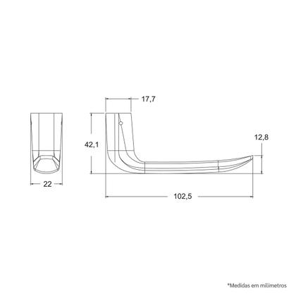 Imagem de Fechadura Perfil Serralheria Kit 500/11 Cromado Travas 1001