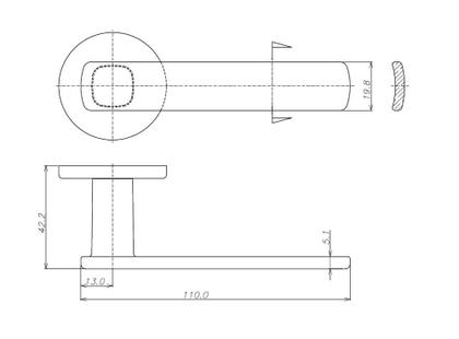 Imagem de Fechadura Porta Arouca Dama 4080901/40 Interna Preta