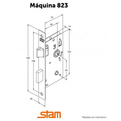 Imagem de Fechadura Porta Banheiro 823 Roseta Em Aço Inox Stam
