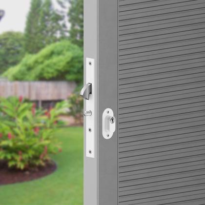 Imagem de Fechadura Porta Correr Bico De Papagaio Linha Gold 1060 Branco