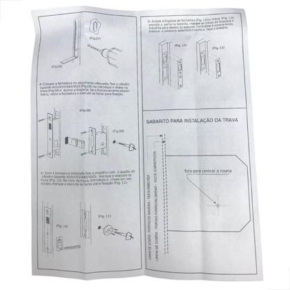 Imagem de Fechadura Porta Correr Pado 410A Preto Perfil Suprema