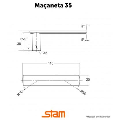 Imagem de Fechadura Porta Externa 803 Broca 40mm Escovado Roseta Em Aço Inox Stam