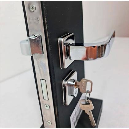 Imagem de Fechadura Porta Externa Roseta Modena Cromado MGM