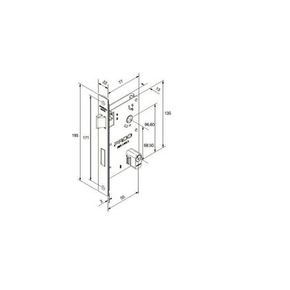 Imagem de Fechadura Porta Externa Sala Quarto Ascot Pado Cromo