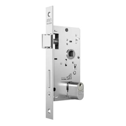 Imagem de Fechadura Porta Externa Stam 803/35 Roseta Quadrada Cromada