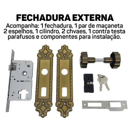 Imagem de Fechadura Porta Ferro Madeira Externa Broca 40Mm Colonial