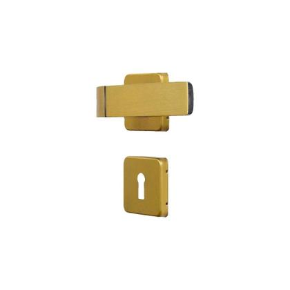 Imagem de Fechadura Porta Quarto Sala Escritório Roseta Módena Bronze Latonado Interna MGM