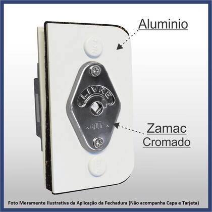 Imagem de Fechadura Porta Vidro Blindex Mini Vazada 2195 Sem Cilindro