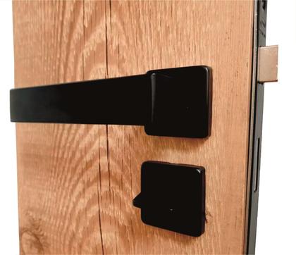 Imagem de Fechadura Quadrada Banheiro WC Preto Fosco Tess Imab 40mm