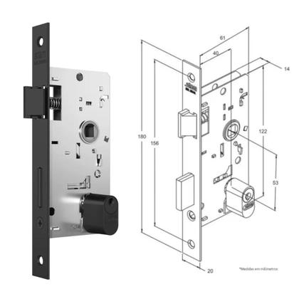 Imagem de Fechadura Reforçada Luxo para Porta de Madeira 1801/21 Oxidada Stam